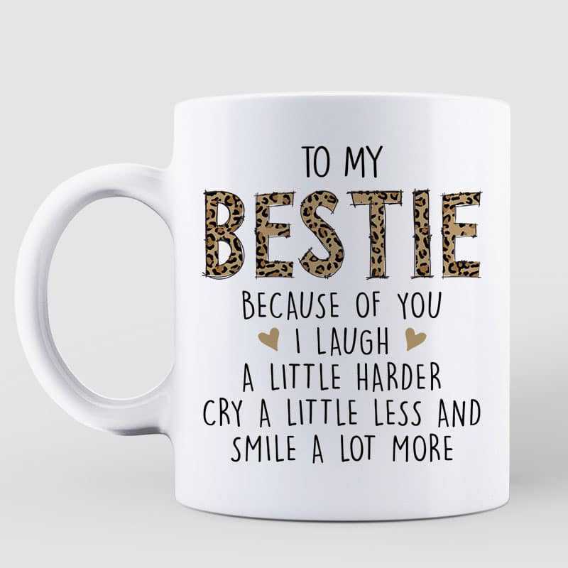 Leopard Doll Girls Sitting Gift For Besties Sisters Siblings Personalized Mug
