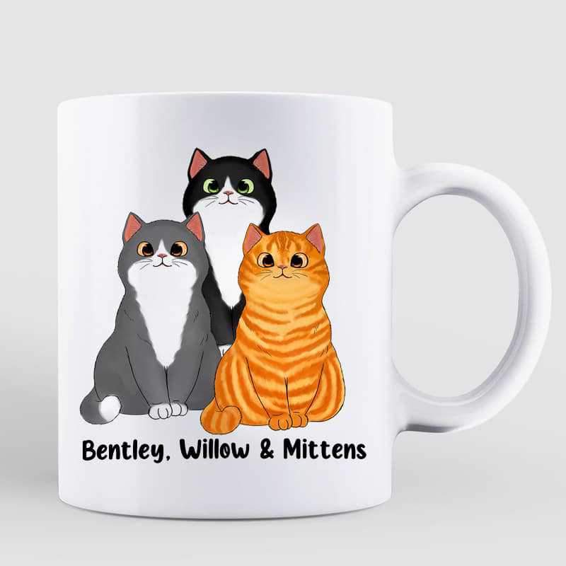Meowy Catmas Cat Dad Mom Personalized Mug