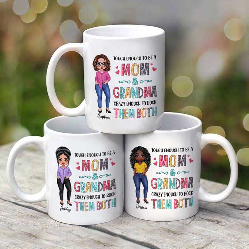 Tough Mom Grandma Personalized Mug