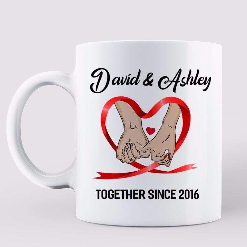 Couple Together Since Hand In Hand Gift For Her For Him Personalized Mug
