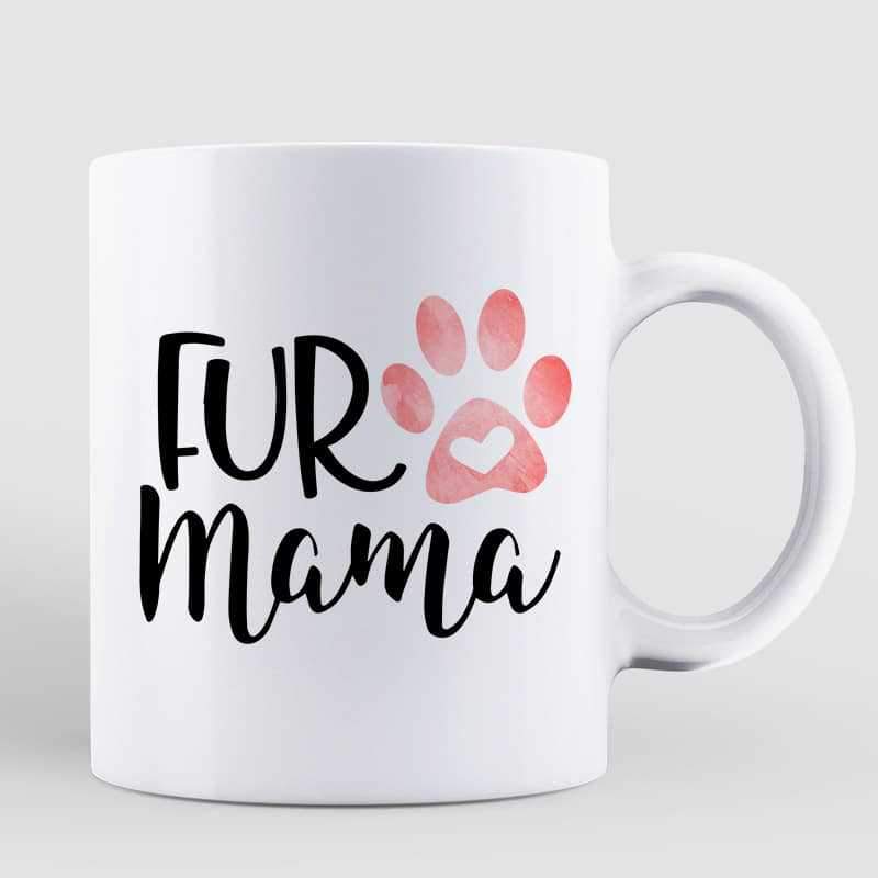 Dog Mom Summer Patterned Personalized Mug