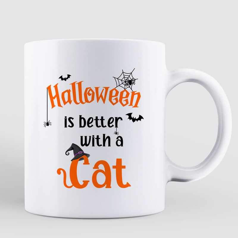 Halloween Witch Cat Mom Personalized Mug