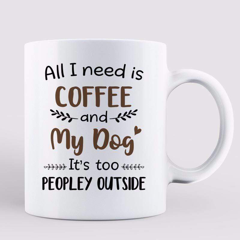 Run On Coffee And Dogs Personalized Coffee Mug