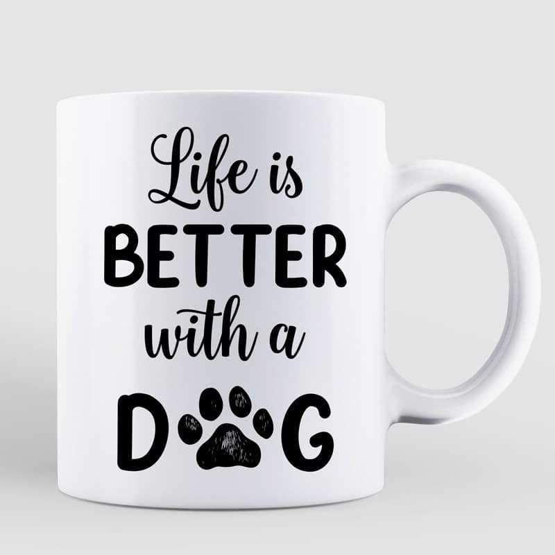 Woman And Dog At Sea Personalized Coffee Mug