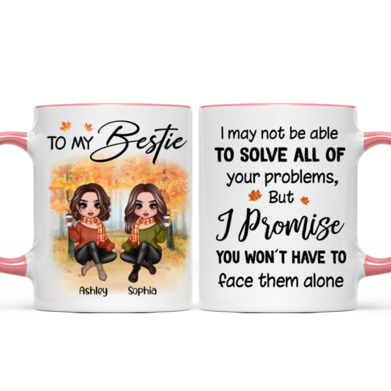 To My Bestie Fall Season Doll Besties Sitting Personalized Mug