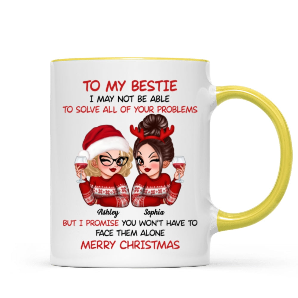 To My Bestie Sassy Girls Personalized Mug, Funny Christmas Gift For Sisters
