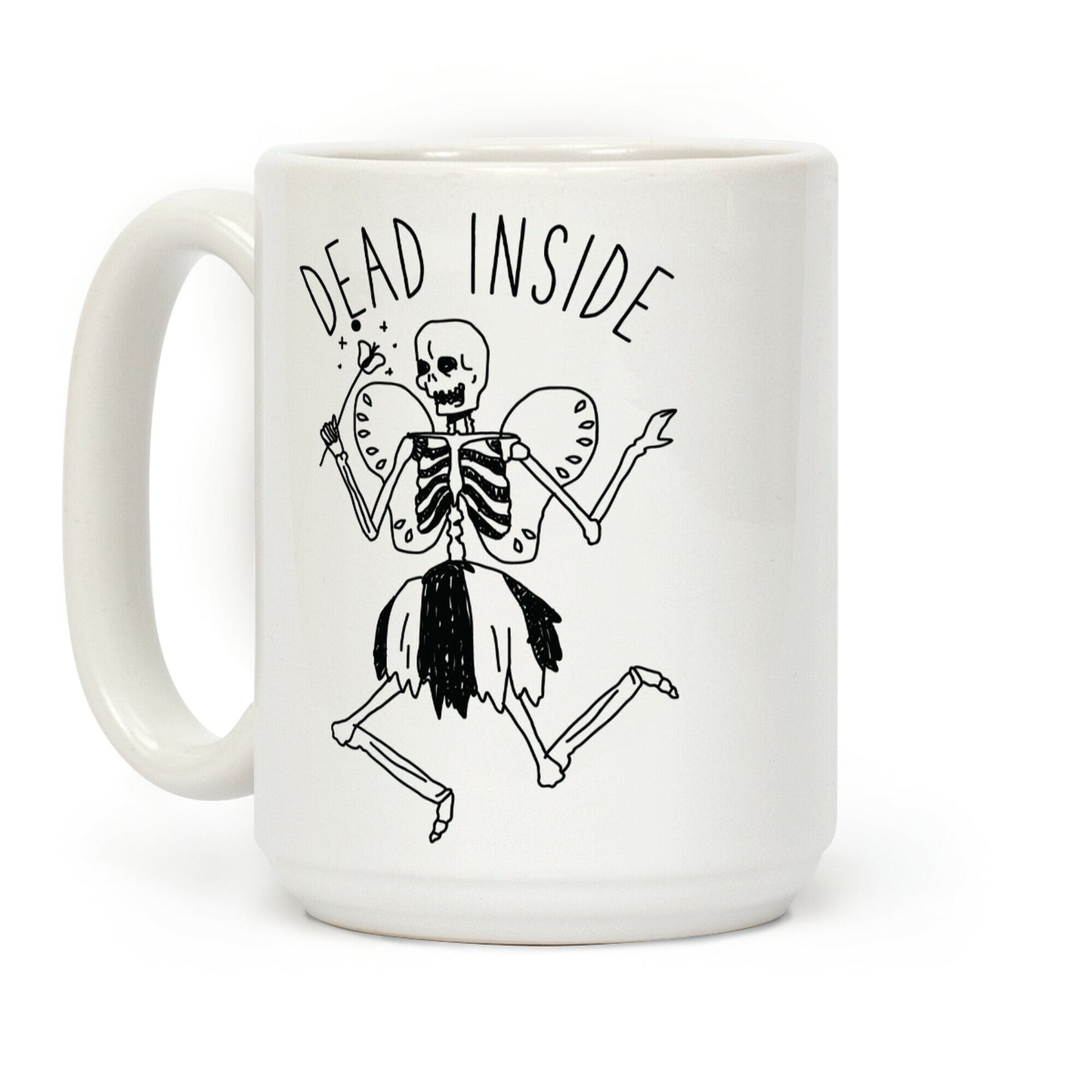 Dead Inside Skeleton Fairy Coffee Mug