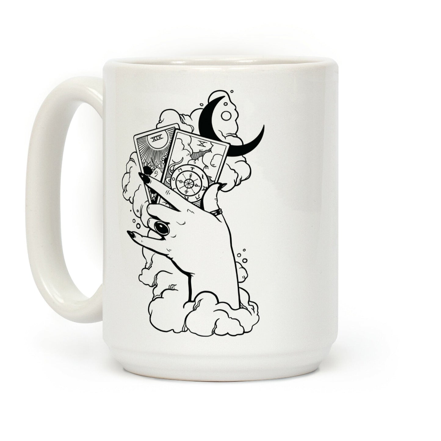 Hand Holding Tarot Cards Coffee Mug