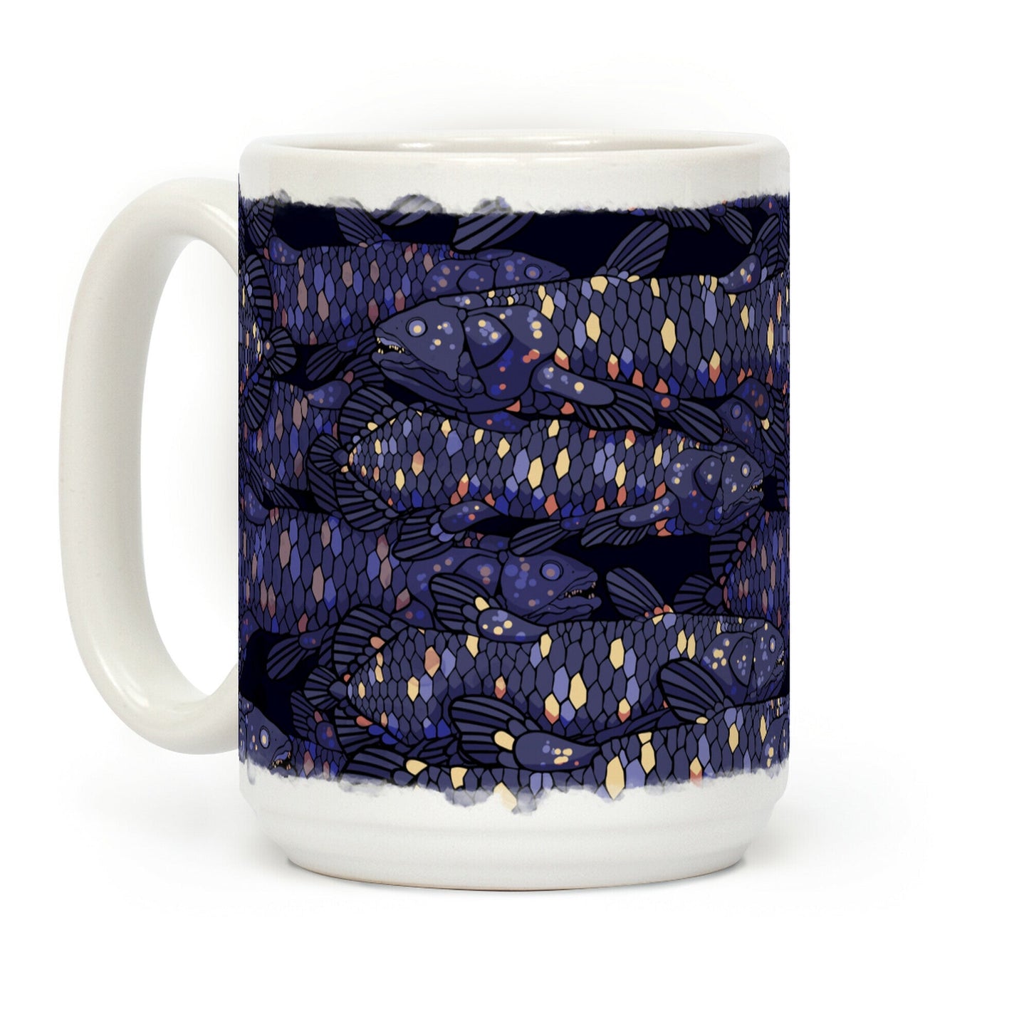 Nautical Coelacanth Fish Coffee Mug