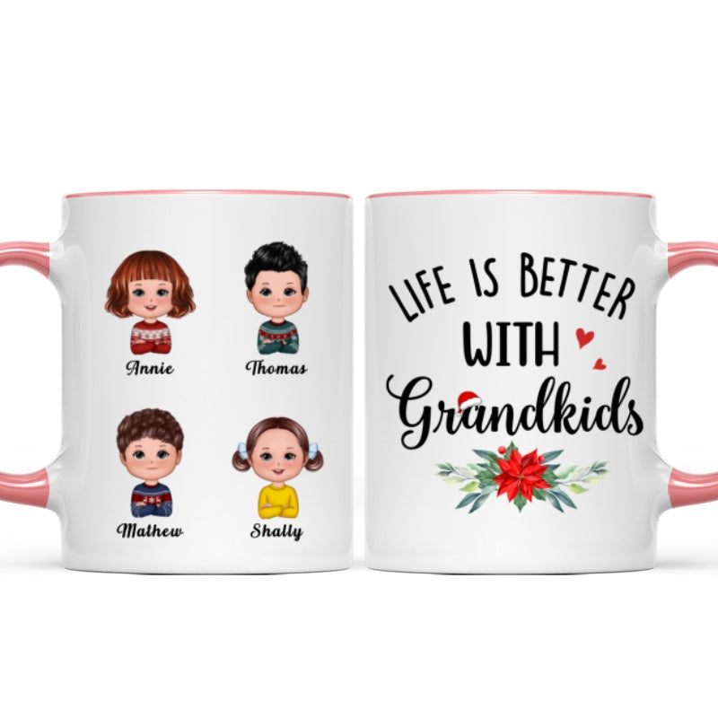 Life Is Better With Grandkids Christmas Personalized Mug