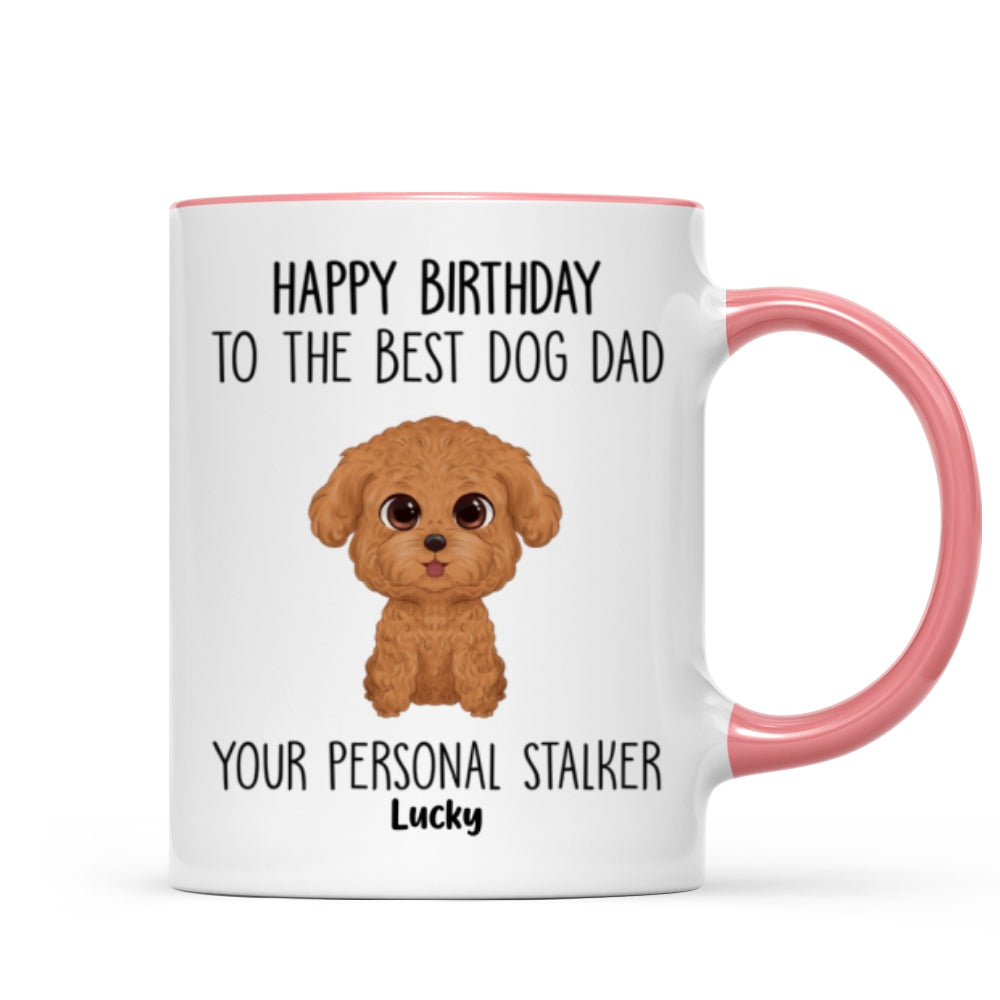 Watercolor Cute Dogs Happy Father's Day To The Best Dog Dad From Personal Stalkers Personalized Mug