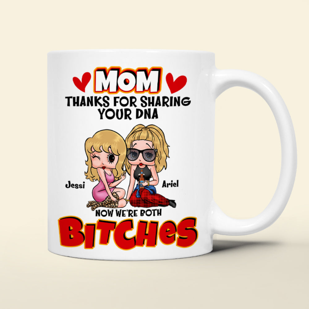 Personalized Gifts For Moms Coffee Mug Thanks For Sharing Your DNA 02TOLU130125HH