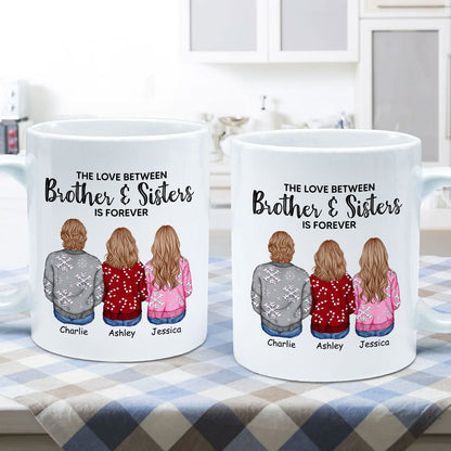 Personalized Siblings Christmas Mug, Personalized Brothers and Sisters Ornament, Siblings Gift
