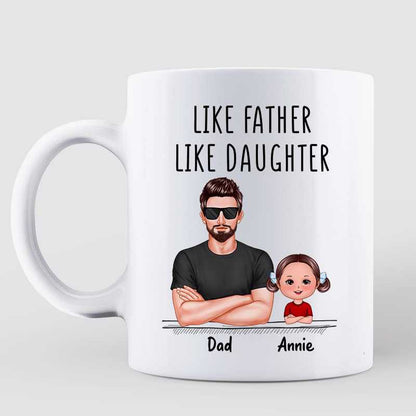 Real Man Like Father Like Daughter Son Doll Kids Father's Day Gift For Dad Daddy Personalized Mug