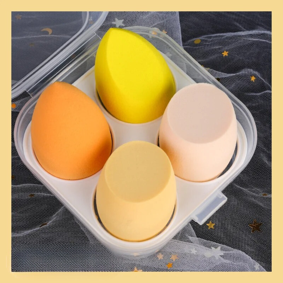 6Pcs Makeup Sponges Set - Blending Puffs For Foundation & Powder