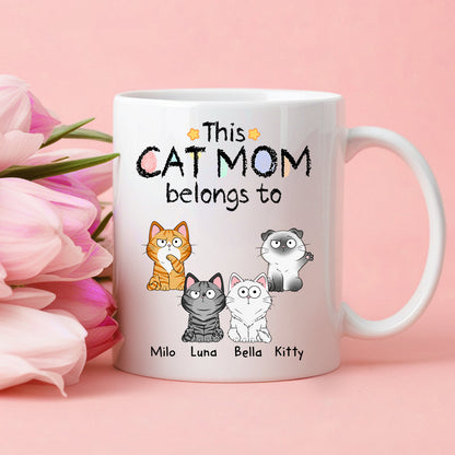 Personalized Cat Mum Mug Customizable Cat Design for Your Beloved Feline Family