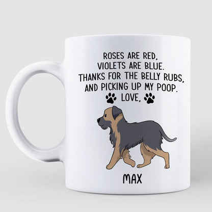 Roses Are Red Walking Dog Personalized Mug