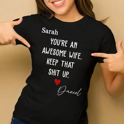 You're an Awesome Wife Custom White Ceramic Mug Personalized Gift for Her from Husband