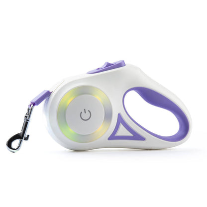 Glowing Retractable Dog Leash And Flashlight