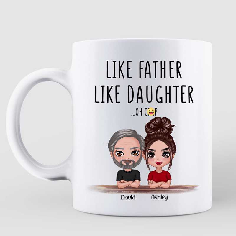Doll Family Like Father Like Son Daughter Father's Day Gift Personalized Mug