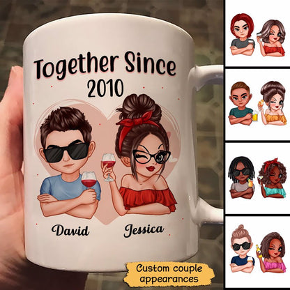 Cool Couple Together Since Anniversary Gift Personalized Mug