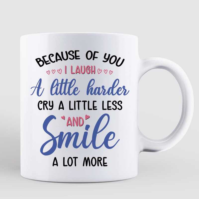 Besties Best Friends Back View Because Of You Personalized Mug