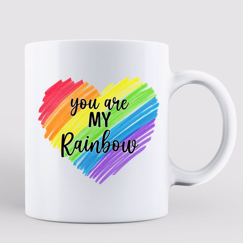 LGBT Doll Couple Sitting Under Tree Personalized Mug