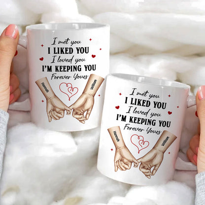 Personalized Couple Pinky Promise Hands, Gift, Anniversary Gift for Couples