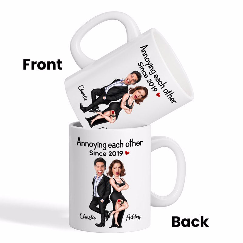 Couple Funny Custom Face Photo Valentine's Day Gift For Him For Her Personalized Mug