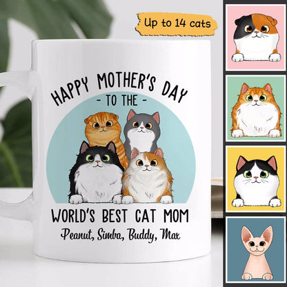 World's Best Cat Mom Mother's Day Gift Personalized Mug