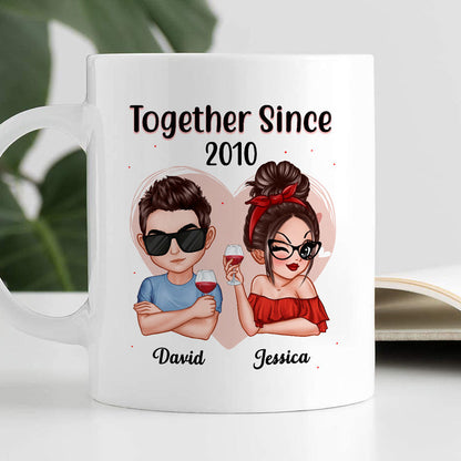 Cool Couple Together Since Anniversary Gift Personalized Mug