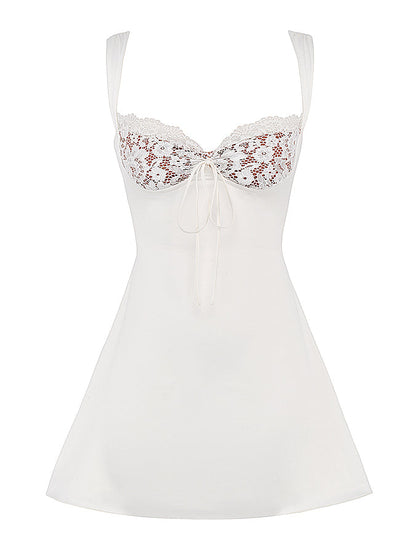 Charmaine Lace Sweetheart Neck Mini Dress