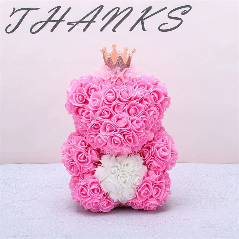 Valentine Foam Forever Rose Teddy Bear