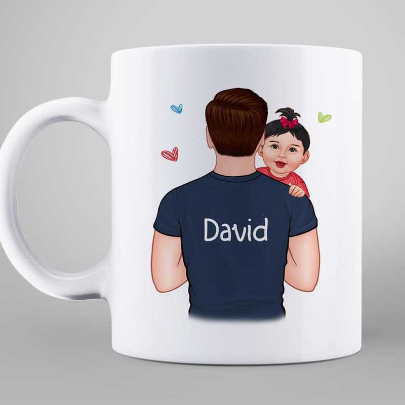 Baby Been With Dad For Just A While New Dad Newborn Personalized Mug