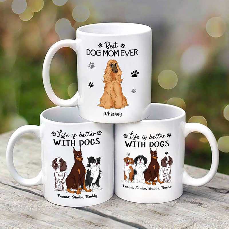 Life Is Better With Cute Sitting Dog Personalized Mug