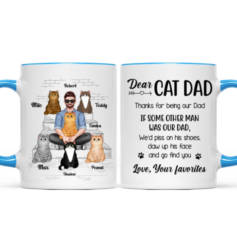 Cat Dad Real Man Funny Gift Personalized Mug