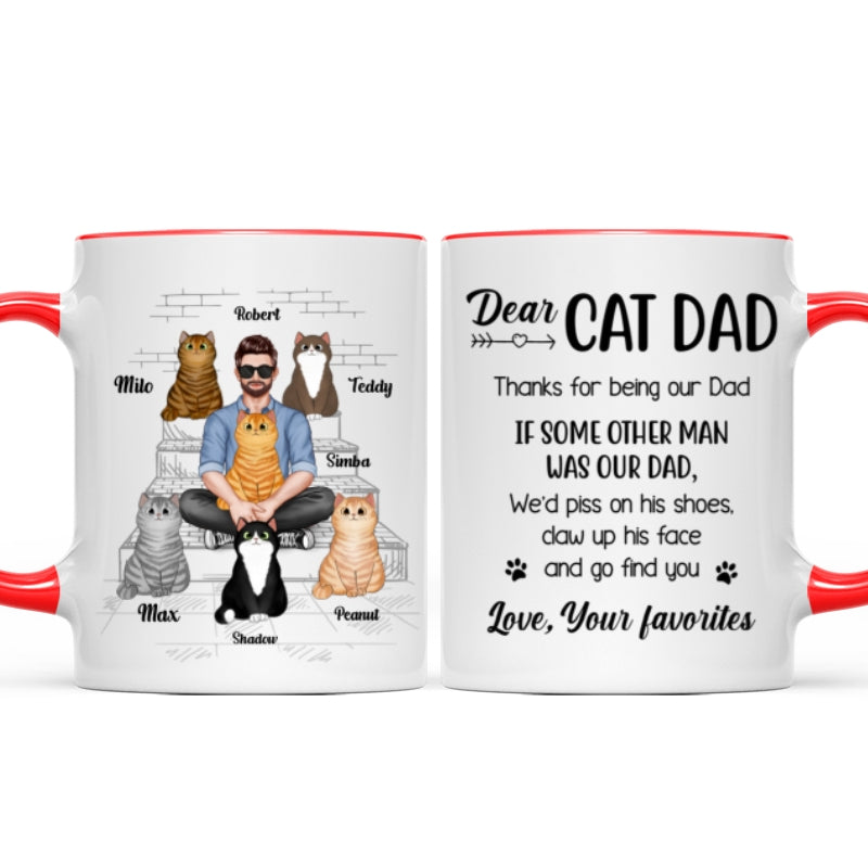 Cat Dad Real Man Funny Gift Personalized Mug