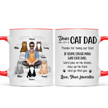 Cat Dad Real Man Funny Gift Personalized Mug