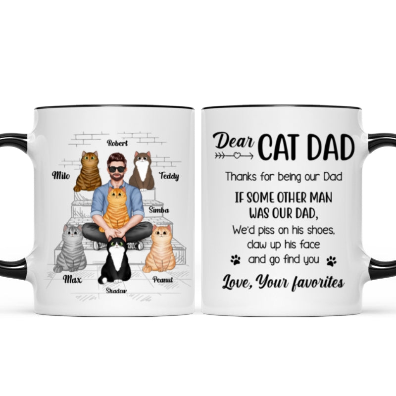 Cat Dad Real Man Funny Gift Personalized Mug