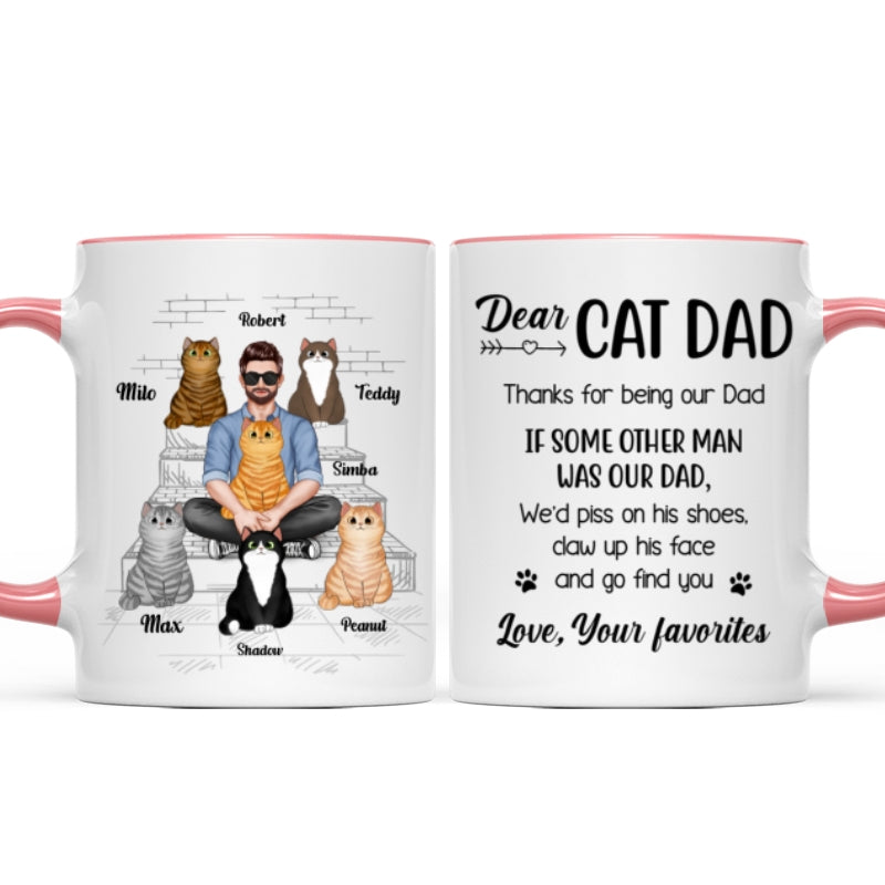 Cat Dad Real Man Funny Gift Personalized Mug