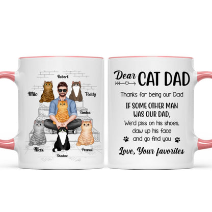 Cat Dad Real Man Funny Gift Personalized Mug
