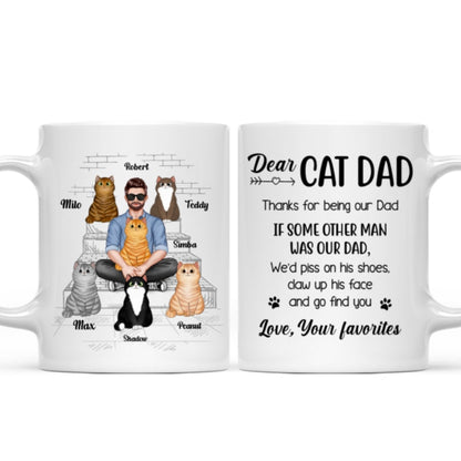 Cat Dad Real Man Funny Gift Personalized Mug