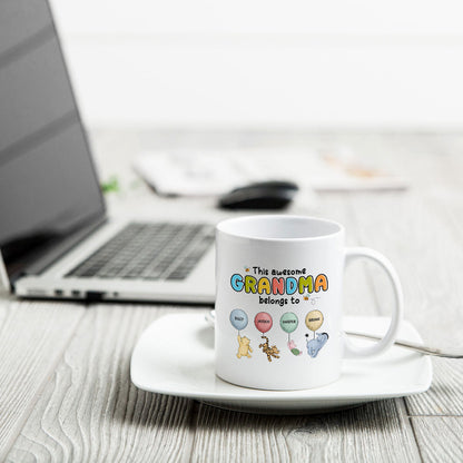 This Grandma Mom Belongs To Cute Characters Personalized Mug