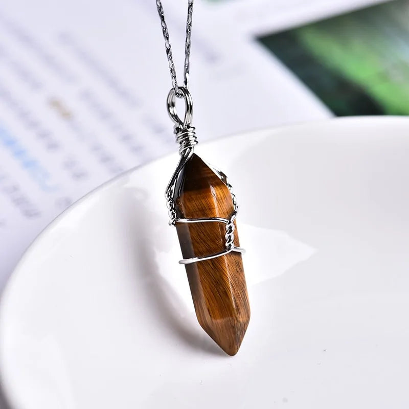 Natural Amethyst Crystal Point Pendant: Diy Jewelry Gift