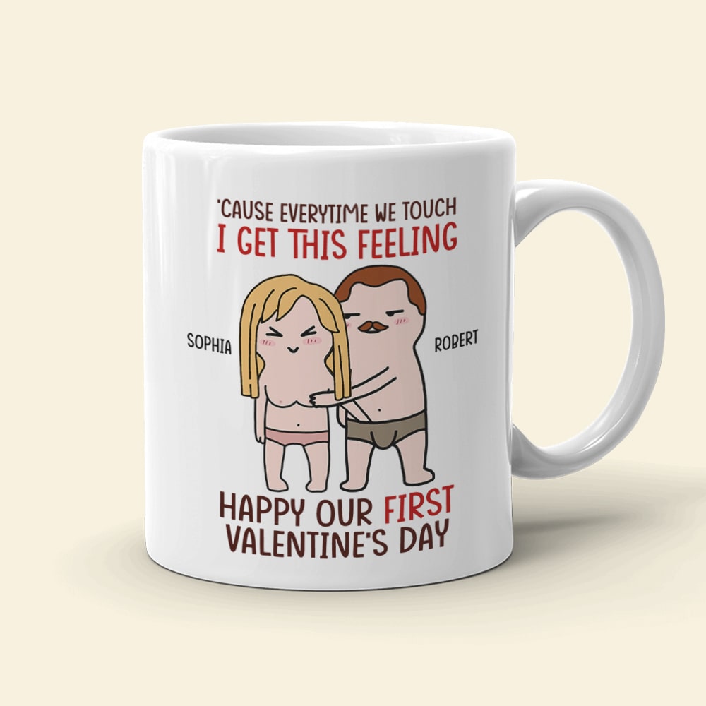 The Couple, Cause Everytime We Touch, Custom Mug, Valentine's Day Gifts, Coffee Mug