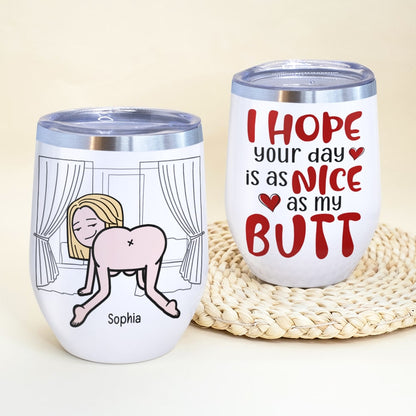 I Hope Your Day Is As Nice As My Butt-Personalized Coffee Mug-Gift For Couple- Funny Couple Mug
