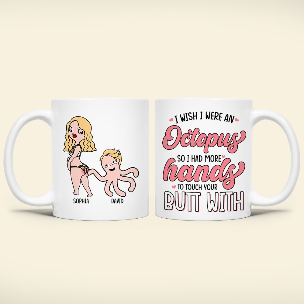 Couple, Touch Your Butt, Personalized Coffee Mug, Valentine Gift, Couple Gift