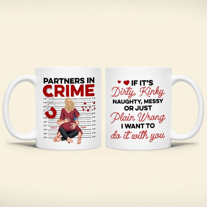 Partners In Crime- Personalized Coffee Mug - Gift For Valentine's Day- Couple Coffee Mug