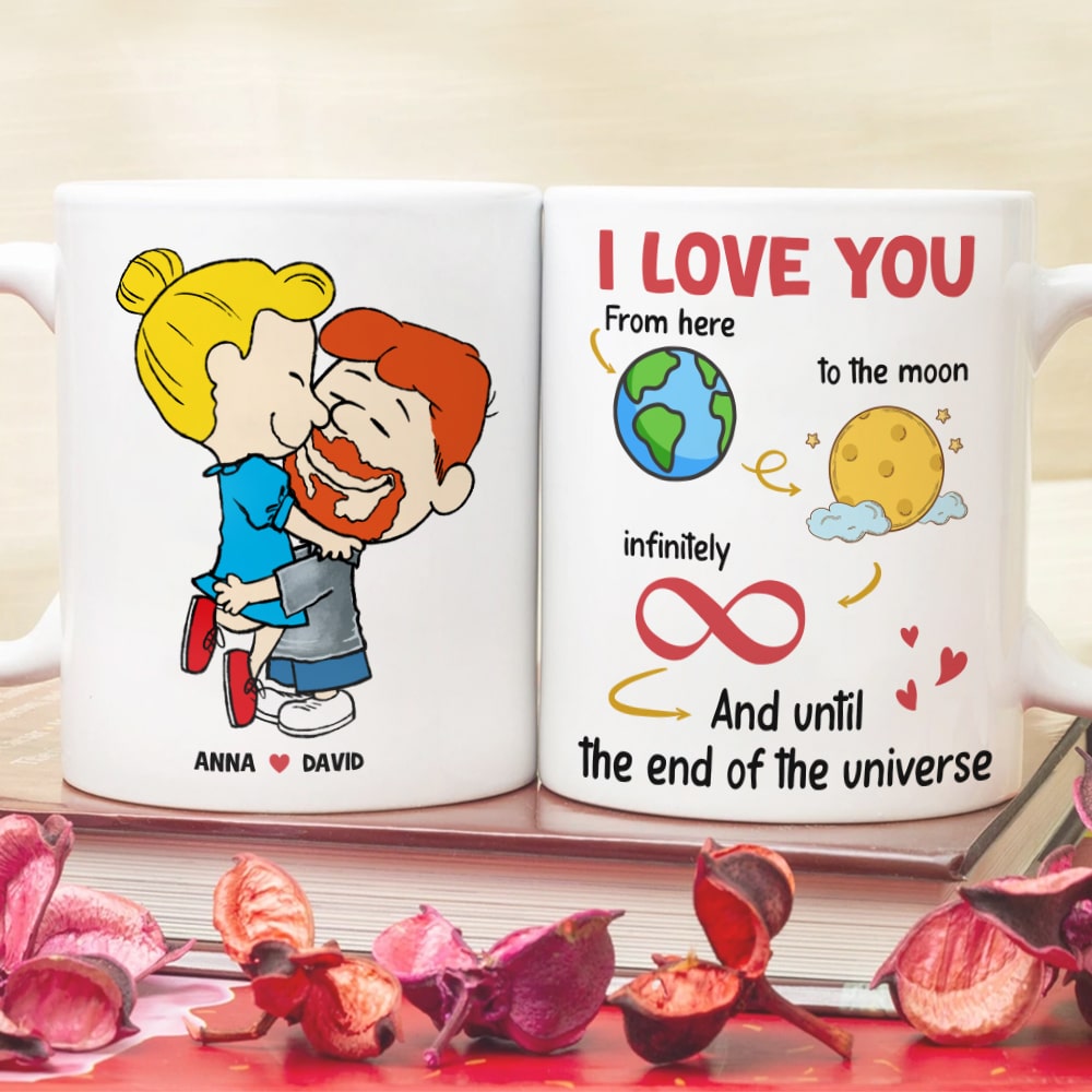 Personalized Gifts For Couple Coffee Mug 04totn020124hg Love You Until The End Of The Universe