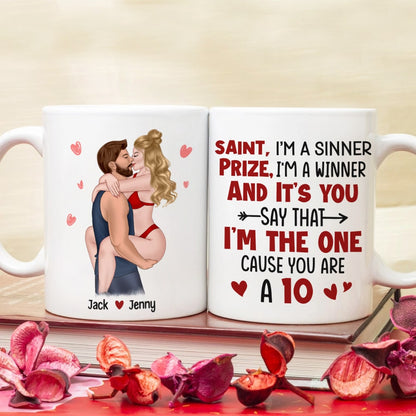 I'm The One Cause You Are A 10-Gift For Couple-Personalized Coffee Mug